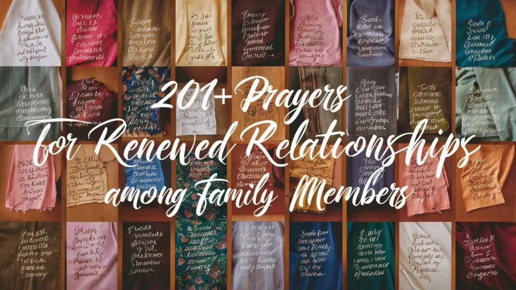 Prayers for Renewed Relationships Among Family Members