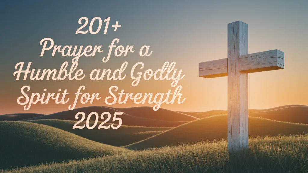Prayer For A Humble And Godly Spirit for Strength