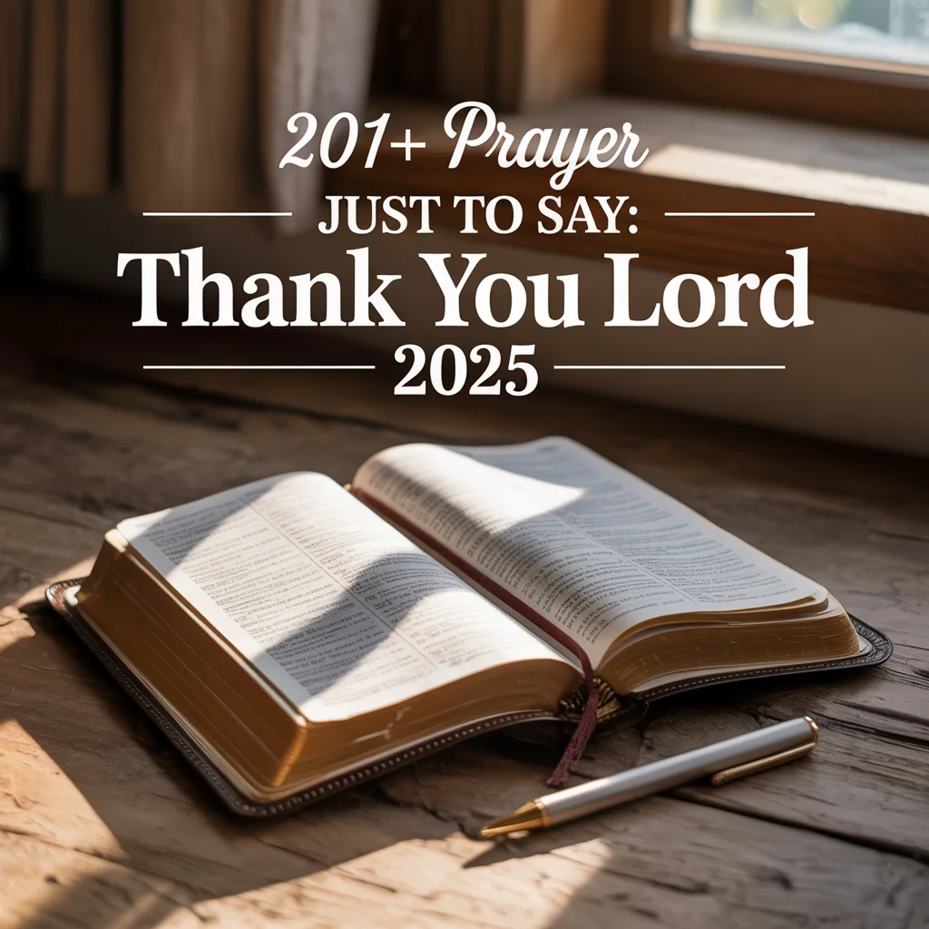 Prayer Just To Say: Thank You Lord