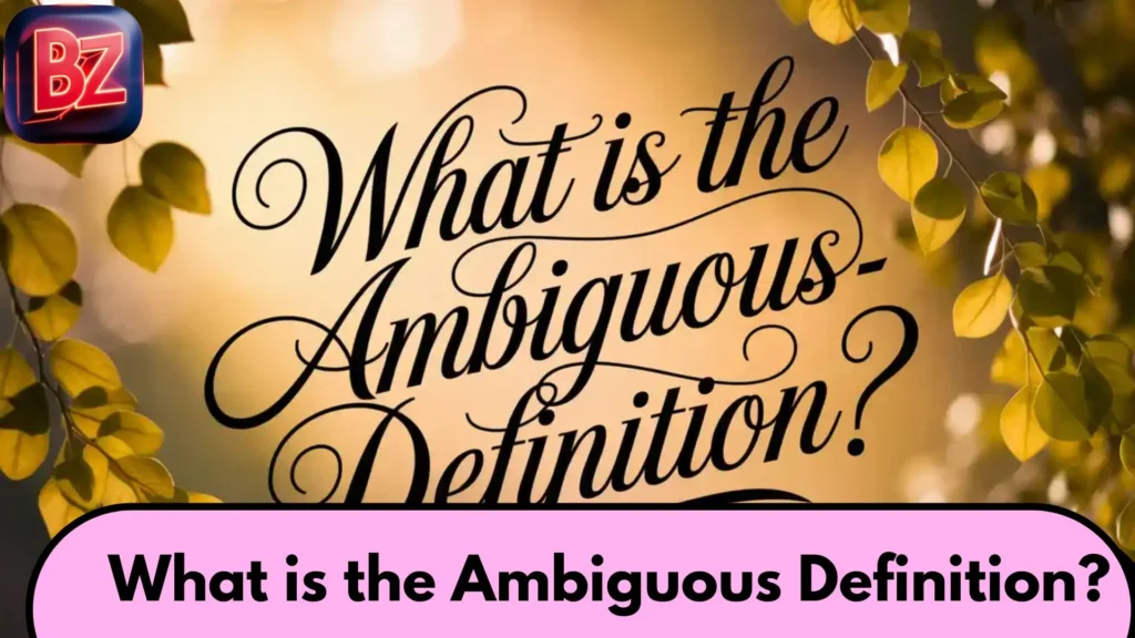 What is the Ambiguous Definition?